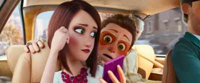 I'm sorry, I'm sorry.
You just look so funny. - Monster Family 2