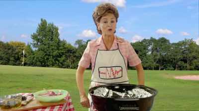 I'm standing here
on the 18th hole - At Home with Amy Sedaris
