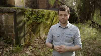 I'm standing, in fact,
in front of a building, - Secret Nazi Ruins
