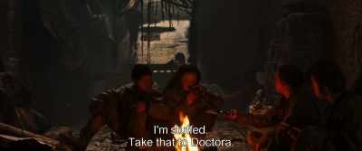 I'm stuffed.
Take that to Doctora. - Monos