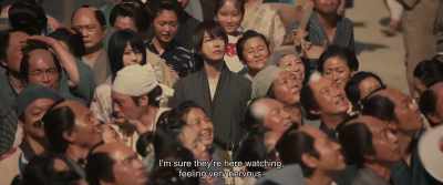 I'm sure they're here watching,
feeling very nervous. - Rurouni Kenshin: The Beginning
