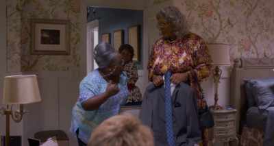 - I'm talking to you, too, Barn. Out! Out!
- Because he had a ball... - A Madea Family Funeral