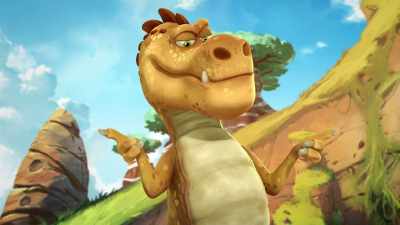 -I'm the greatest.
-(Rocky chuckles) - Gigantosaurus
