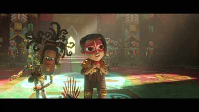 I'm the Little Eagle from Teca,
and my friend, Rico, - Maya and the Three