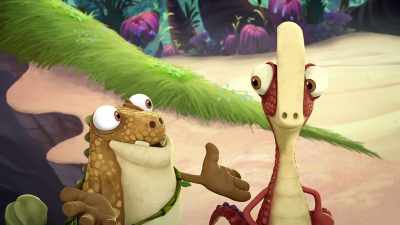-I'm the one who figured it out!
-(nervous laugh) - Gigantosaurus