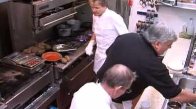 I'M THINKING,
", DON'T LOOK AT ME." - Kitchen Nightmares