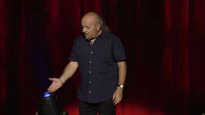 I'm thinking if I lie down
next to the bathroom scales, - Bill Bailey: Limboland