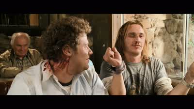I'm trying to decide how stoned I amand just how like on the verge of death am I right nowAm I like seeing shit because I'm stoned or because I like have no blood leftYou've been shot like seven times You gotta eat - Pineapple Express