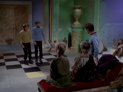 " I'm Tweedledee
He's Tweedledum " - Star Trek