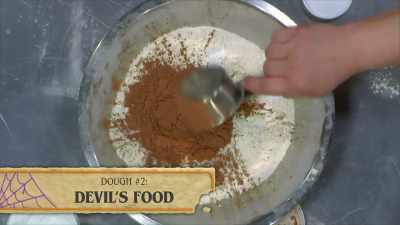 I'm using a black coco powder - Halloween Cookie Challenge