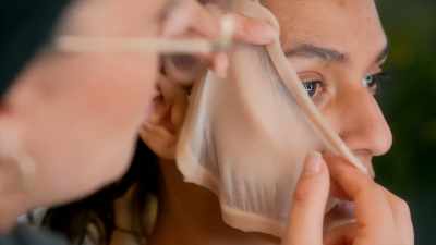 I'm using the prosthetics
to make something beautifully weird. - Glow Up: Britain's Next Make-Up Star