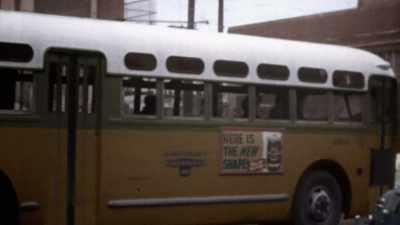 IMAGES OF EMPTY BUSES
AND PEACEFUL PROTESTORS - America in Color