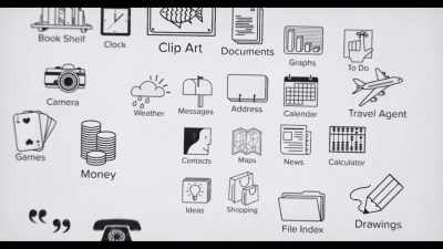 Imagine a personal computer,
with applications organized - General Magic