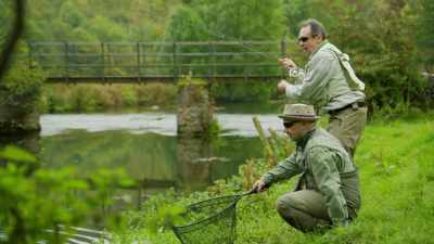 Imagine, that fish is living quite happily - Mortimer & Whitehouse: Gone Fishing