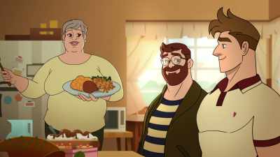 Imagine that.
Benji bragging about his parents - Q-Force