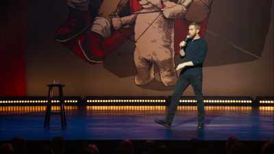 [imitates whooshing]
"In the future, - Andrew Santino: Home Field Advantage