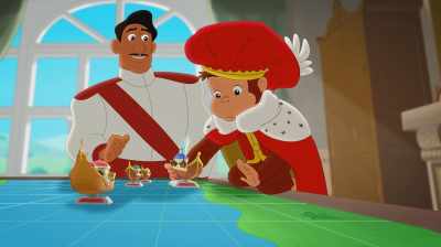 [imitating a motorboat] - Curious George: Royal Monkey