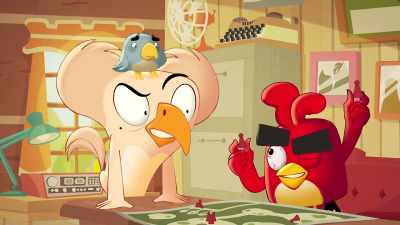 [imitating arrows firing] - Angry Birds: Summer Madness
