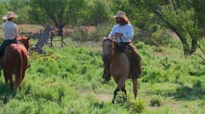 - I'mma turn away like this and go behind.
- There you go. - How to Be a Cowboy