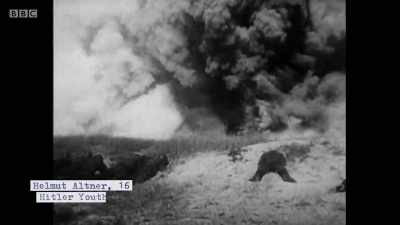 Impacts continue. Our ears have
been deaf for a while now. - Berlin 1945