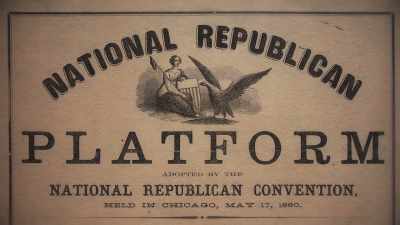 - In 1860, the Republican Party - Abraham Lincoln
