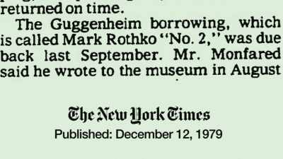 In this 1979
New York Times article, - A Revolution on Canvas