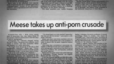 In 1985, Edwin Meese
was the attorney general - Secrets of Playboy