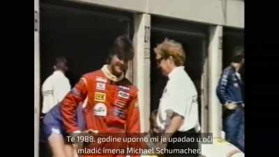 In 1988,
a young man kept catching my eye. - Schumacher