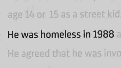 In 1988, he was homeless. - Never Let Him Go