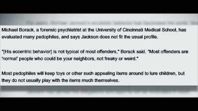 In 2005, there was a study done by ABC - Square One: Michael Jackson