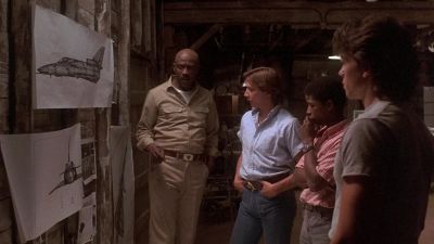 In a dogfight - Iron Eagle