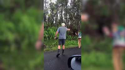 In a misguided attempt
to protect his property, - Neighborhood Wars