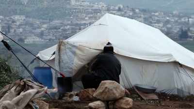 In a Syrian village
called Atmeh, - Photographer