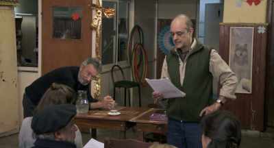 In a warehouse in his ranch, - The Distinguished Citizen