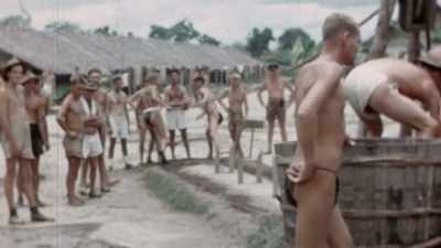 In almost no time we
have become skeleton men. - The Pacific War in Color