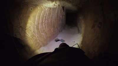 In an abandoned mine, - Outback Opal Hunters