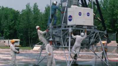 In an airless,
low-gravity environment. - Apollo: The Forgotten Films