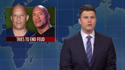 In an effort to end his long standing feud
with Dwayne Johnson, - Saturday Night Live