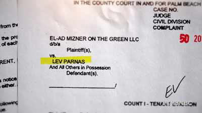 In Boca Raton, he had multiple cases,
non-payment of dots, and being evicted - From Russia with Lev
