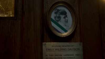 "In this broom cupboard
Emily Wilding Davison - Apple Tree Yard