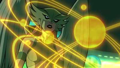 In each case, the ship
headed in this direction. - Green Lantern: Beware My Power