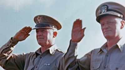 In contrast, MacArthur is a
man of sweeping statements, - The Pacific War in Color