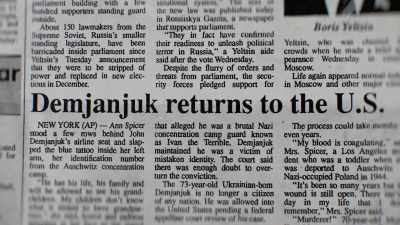 - In my country,
Demjanjuk worked - The Accountant of Auschwitz