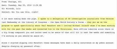 In that email, Alexandra Chalupa brags - Revealing Ukraine