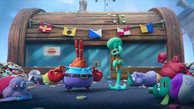 In fact, I'm getting as far away from you
as I can get! - Saving Bikini Bottom: The Sandy Cheeks Movie