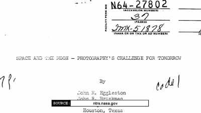 In fact, in this document
from 1964, NASA wrote: - American Moon