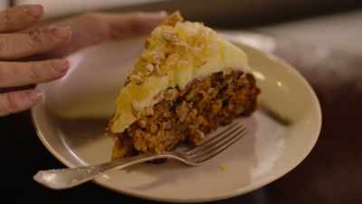 In fact, 'nubbly' with
crystallized ginger, and walnuts - Nigella: At My Table