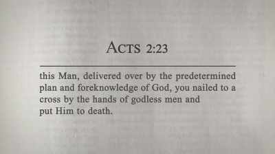 În Faptele Apostolilor 2:23, - American Gospel: Christ Alone