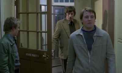 In you go, Woods.
Name and number to the housemaster. - Scum