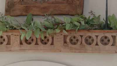 In here, it was the
idea of this mantel - Fixer Upper: Behind the Design